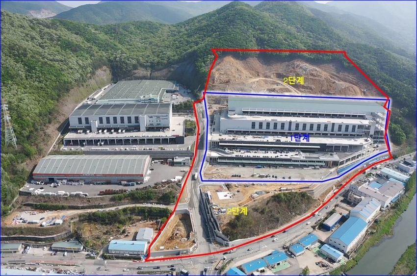 김해 상동스마트물류산업단지 조성 단계 / 사진- 경상남도 제공