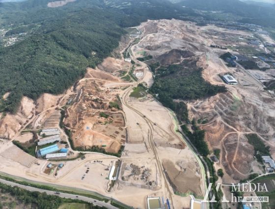 용인 반도체클러스터 조성 공사 현장 전경