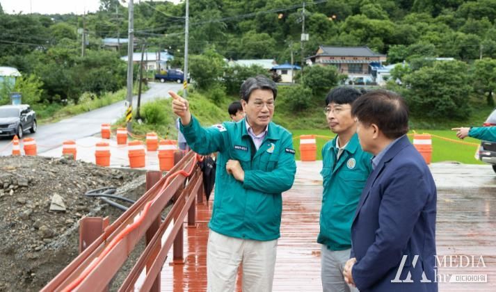 김돈곤 청양군수, 호우피해 지역 현장점검